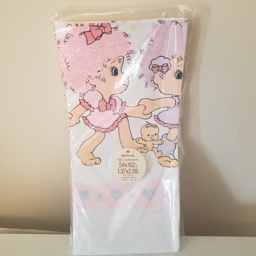 Vintage 1980s Hallmark Hugga Bunch Paper Tablecloth